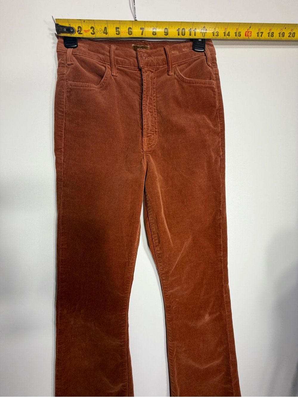 MOTHER Corduroy Pants in Rust Orange size 25 excellent condition - Picture 3 of 8